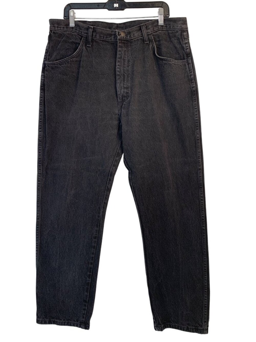 VTG Y2K Men's Rustler Wrangler Jeans  36 x 31 Classic Heavy Duty Work Black EUC